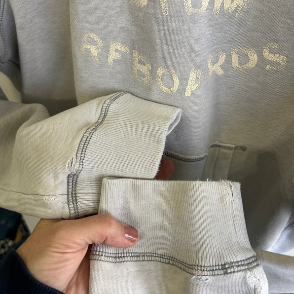 GUC vintage Hollister Custom Surfboards size L LGray Hoodie. Perfectly broken in - Picture 7 of 11
